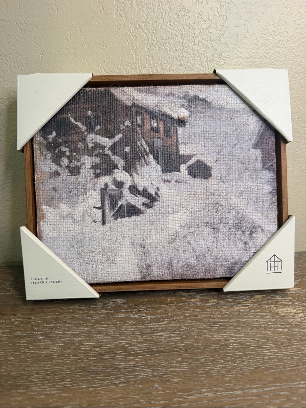 Snowy Cottage Burlap Wall Art from Hearth & Hand™ with Magnolia